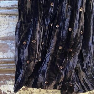 Vintage Laila Rowe Crushed Velvet Scarf With  Crystalized Bead Embellishments